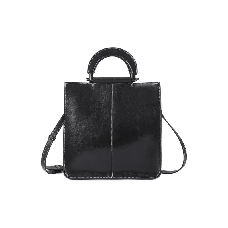 ALOENEY Genuine Leather Patchwork Cow Leather Handbag Regular Women's Green/Black/Brown/Coffee/Blue-2