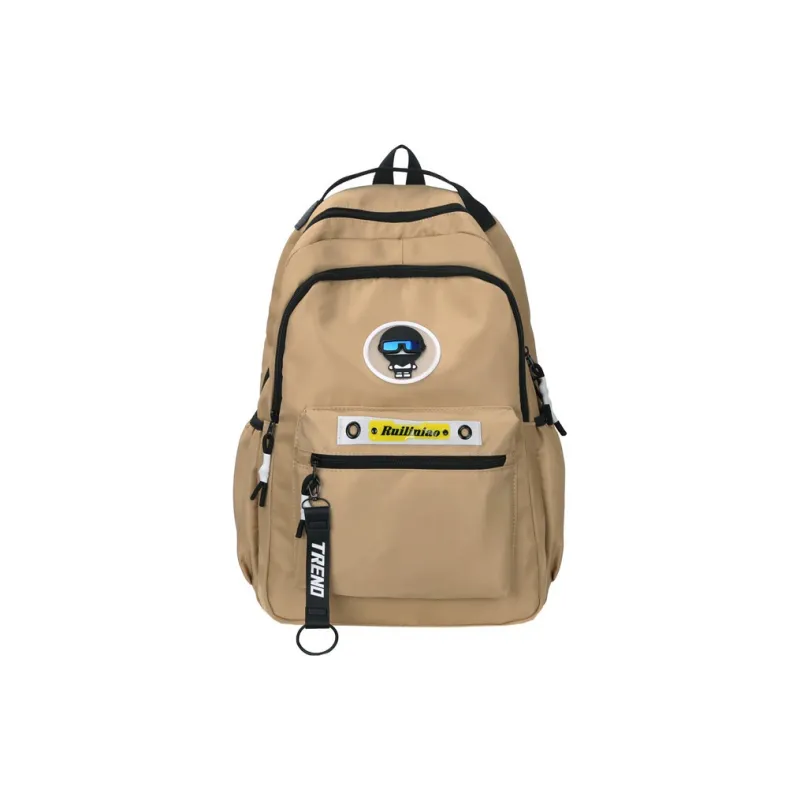 GEERDUN Nylon Backpack Regular Unisex Dark Gray/Black/Khaki/Light Gray/White-13