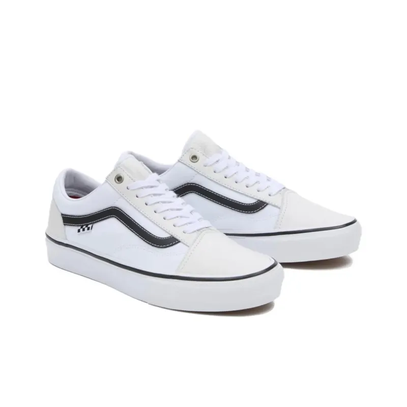 Old Skool Skate Vans 'White Black'-2