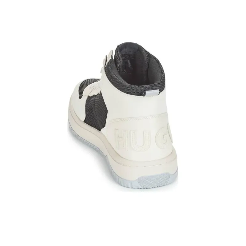 HUGO BOSS High Top Skateboard Shoes Men's Black White-4