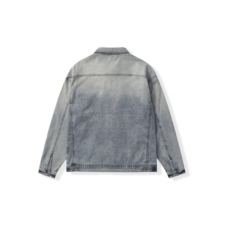 WILD LEADER Denim Jacket Unisex Blue-1