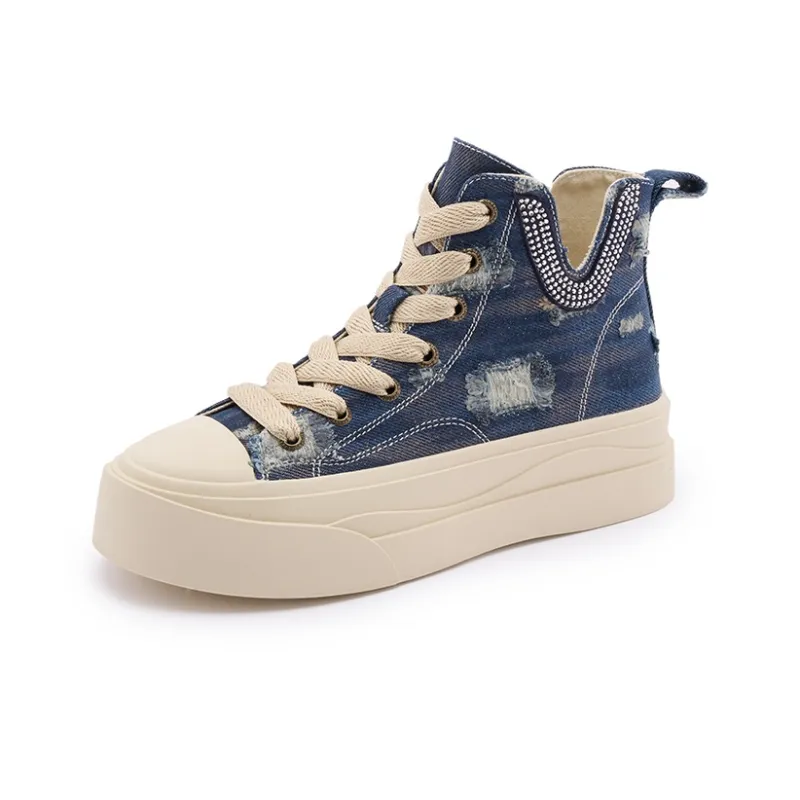 Milan Love Song Anti-Slip Wear-Resistant High-Top Skateboard Shoes Women's-3