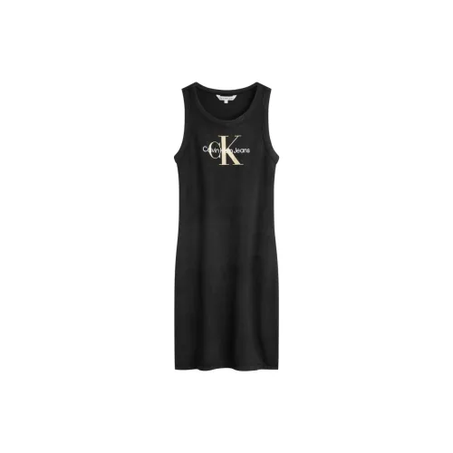 Calvin Klein SS24 Series Sleeveless Dresses Women's Space Black