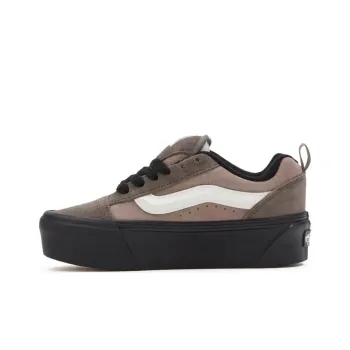 Vans Knu Stack Anti Slip Wear Resistant Low Top Skateboard Shoes Women's Black Gray