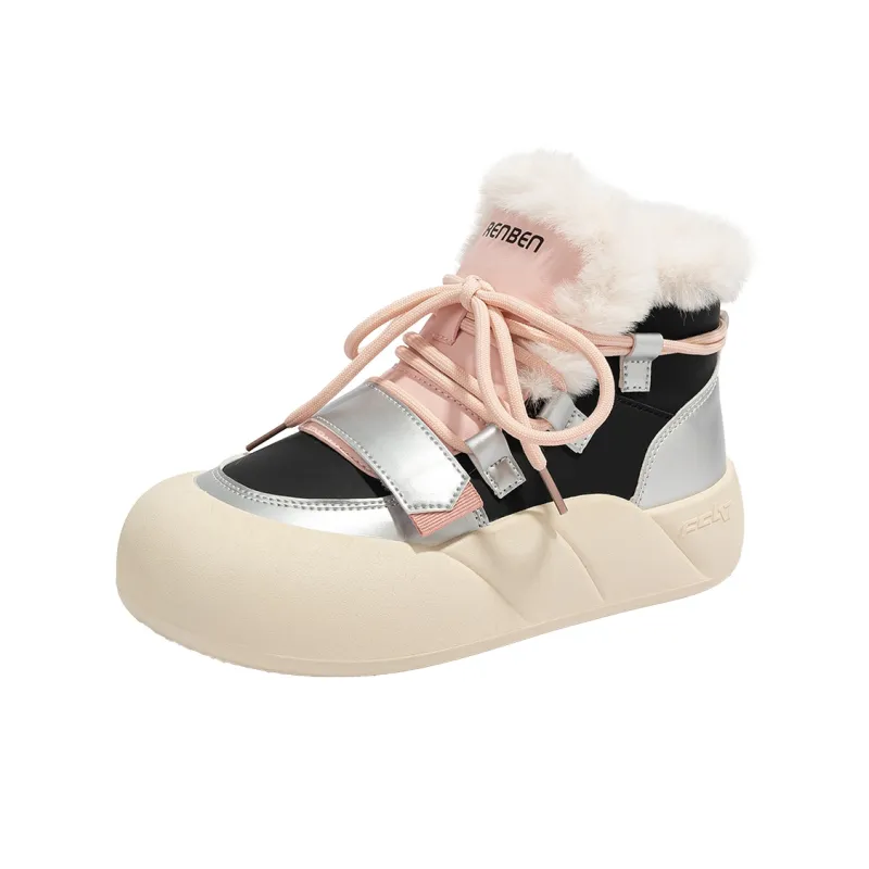 RENBEN Warm Height Increasing High-Top Casual Shoes Women's-5