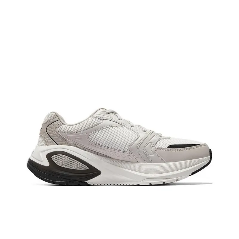 Skechers Cushioning Wear Resistant Low Top Casual Shoes Men's Beige White Black-1