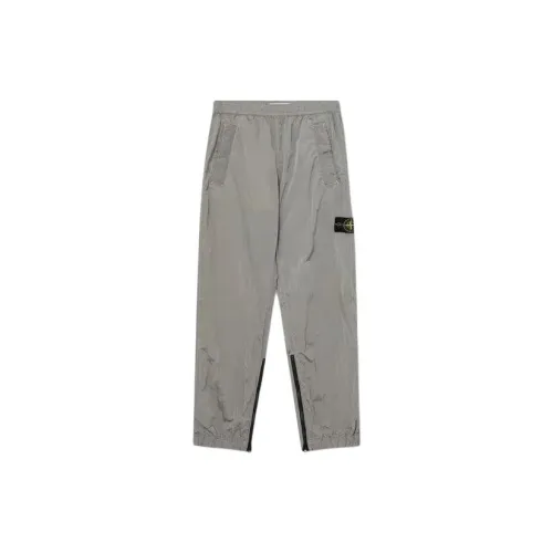 STONE ISLAND Casual Pants Men Silver