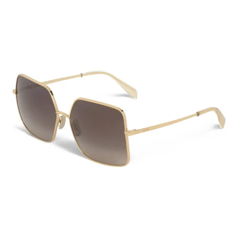 CELINE Square Sunglasses Women's Gold-1