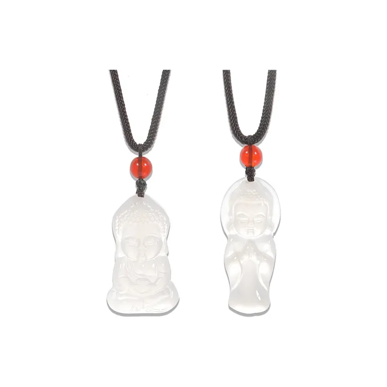 LUXLINE Chalcedony Jade Necklaces Unisex-10