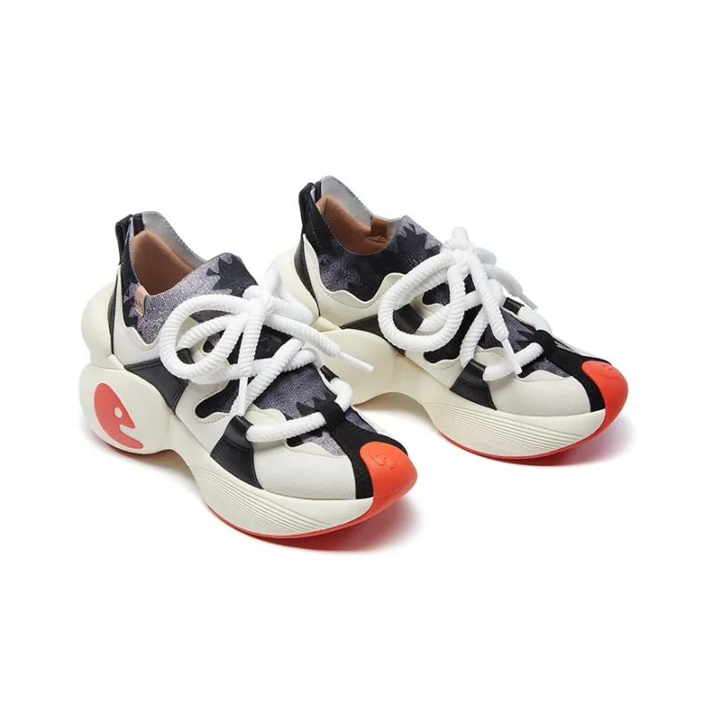 U.IN Painted Travel Shoes Bilbao A1 & A2 Artistic Collection Chunky Sneakers Women's-23