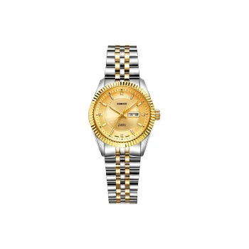 EBOHR Same Style, Store Exclusive Mechanical Movement Stainless Steel Strap Watch Women's Watch Gold Dial