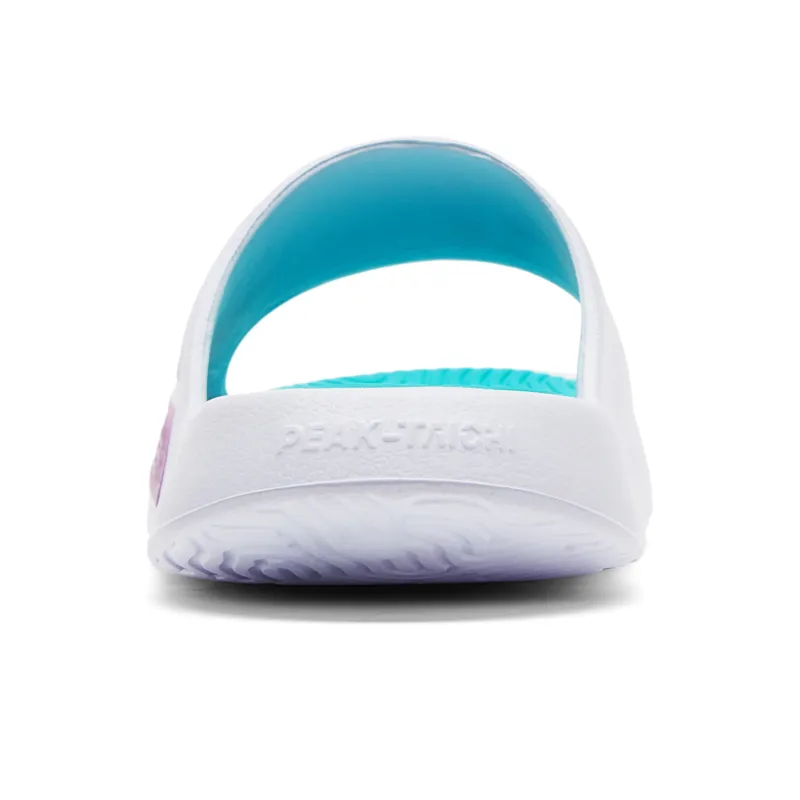 PEAK Slide Slippers Men Bright White Emerald Green-4
