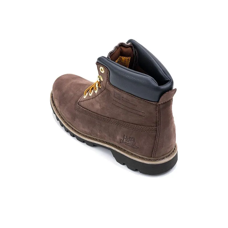 CAT Cushioning Wear Resistant High Top Outdoor Shoes Men's Light Brown-2