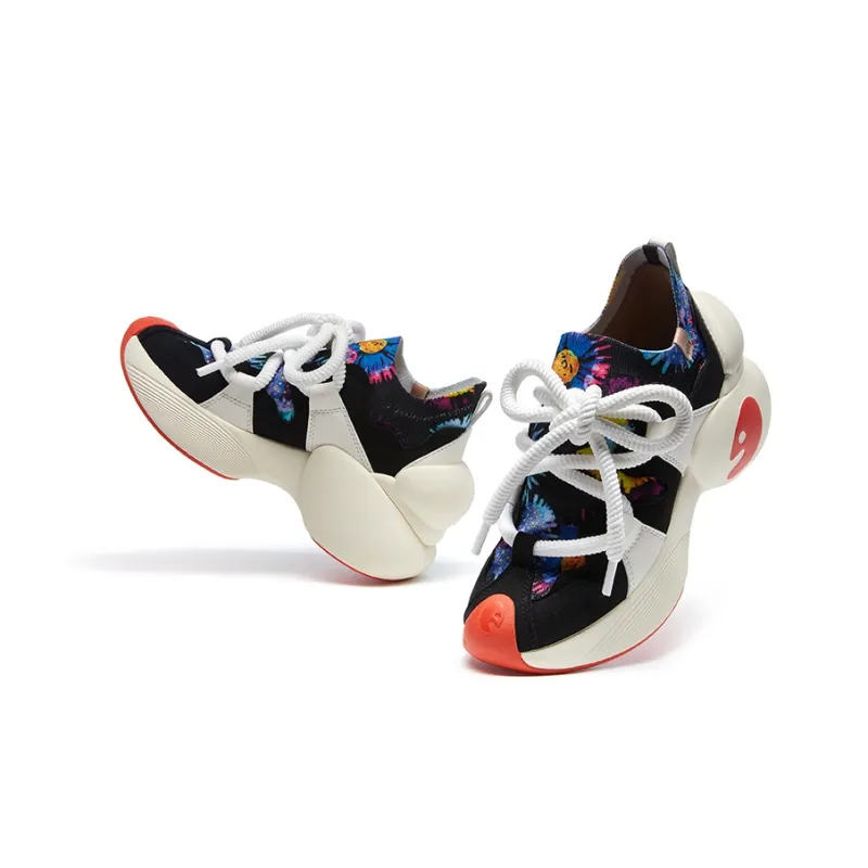 U.IN Painted Travel Shoes Bilbao A1 & A2 Artistic Collection Chunky Sneakers Women's-32