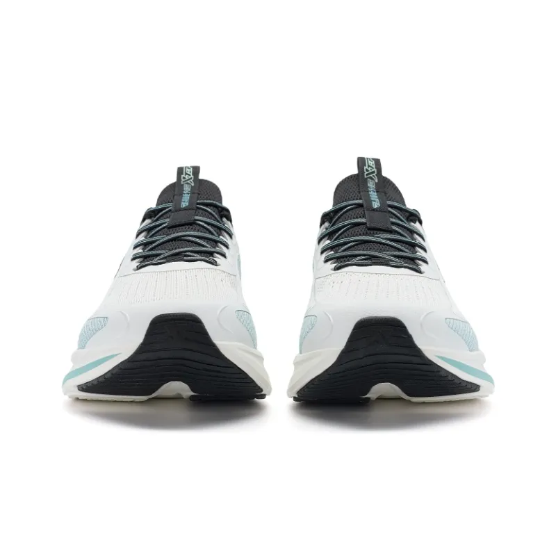 XTEP Wear Resistant Low Top Running Shoes Men's Sail White/Sky Blue/Black-5