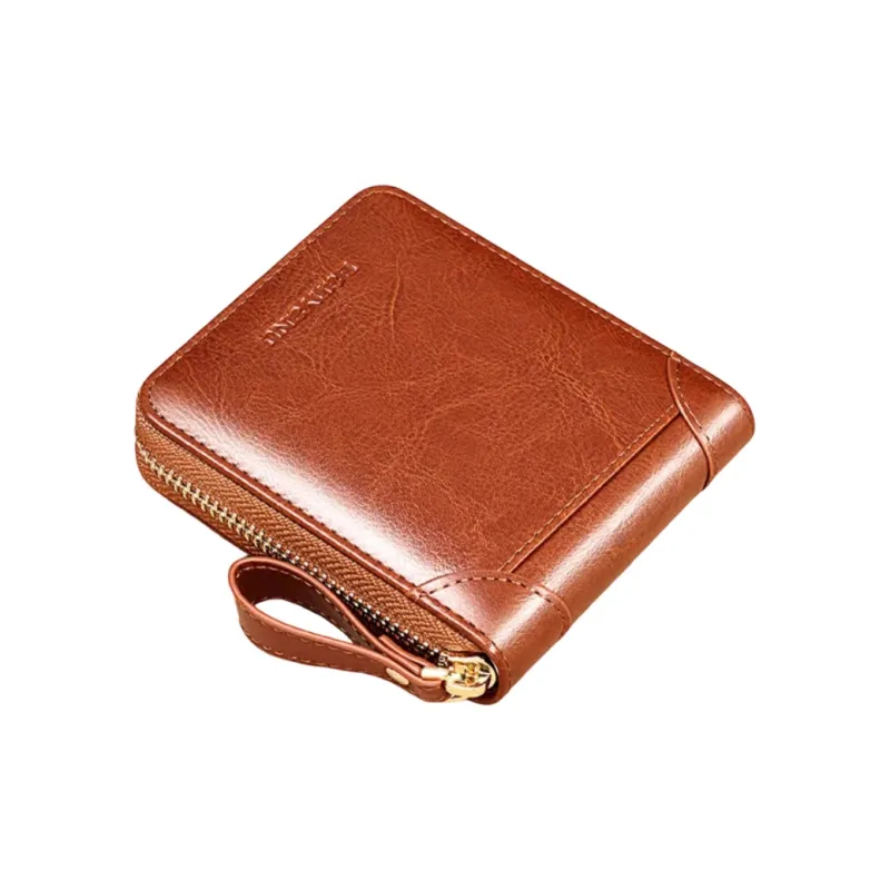 Banyanu Cow Leather Wallets Card Holders Women's Burgundy/Peacock Blue/Antique Yellow/Black/Brown-12