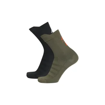 Adidas X Undefeated Socks 2 Pack Black/Olive Cargo/Orange