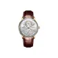 Rose Case White Dial Brown Leather Strap