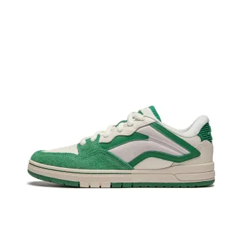 LiNing Wave PROS Cushioning, Wear Resistant Low Top Skateboard Shoes Women's White Green