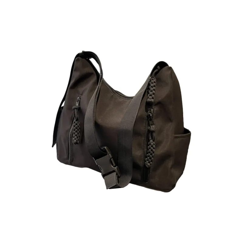 MUYKUY Oxford Shoulder Bag, Crossbody Bag Unisex Black/Ecru-1