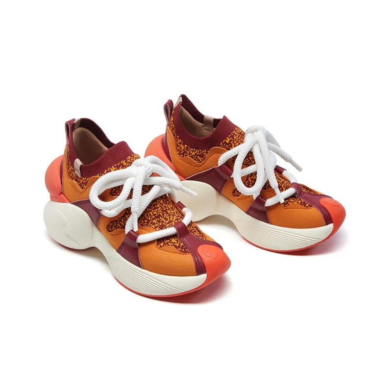 U.IN Painted Travel Shoes Bilbao A1 & A2 Artistic Collection Chunky Sneakers Women's-1