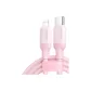 IPhone 8-14 All Collection Fast Charging Cable[Cherry Blossom Pink Silicone Cable]Apple Official MFi Certified 1m