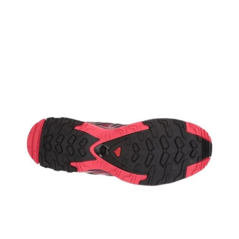 SALOMON Cushioned Slip-Resistant Low-Top Running Shoes Women's Black Peach Red-3