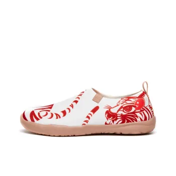 U.IN Painted Travel Shoes Toledo 1 Year Of The Dragon Red Collection Casual Shoes Women's