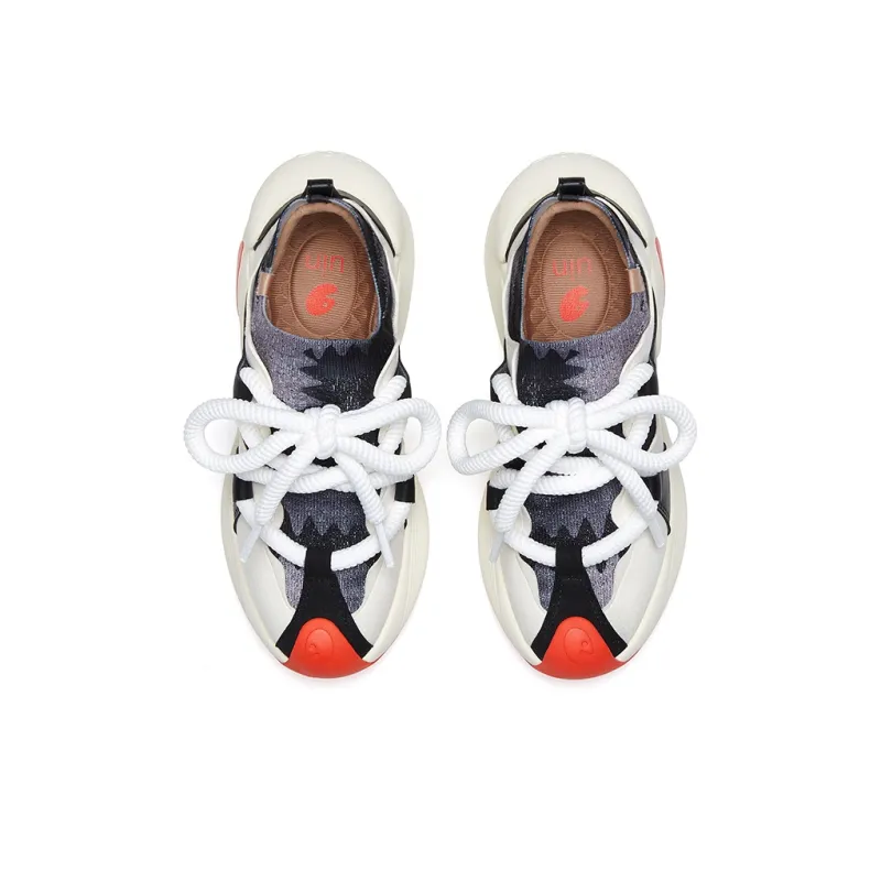 U.IN Painted Travel Shoes Bilbao A1 & A2 Artistic Collection Chunky Sneakers Women's-25