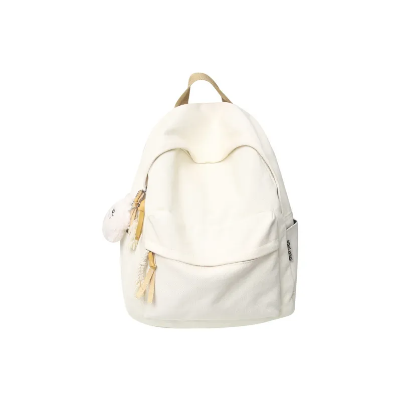 Deli Bear Canvas Backpack Regular Unisex Black/White/Yellow/Blue/Green-2