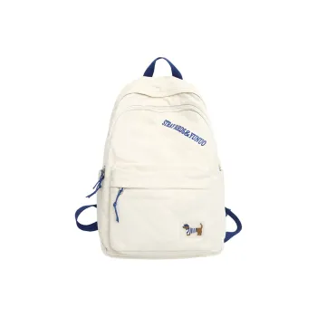Deli Bear Canvas Backpack Regular Unisex White