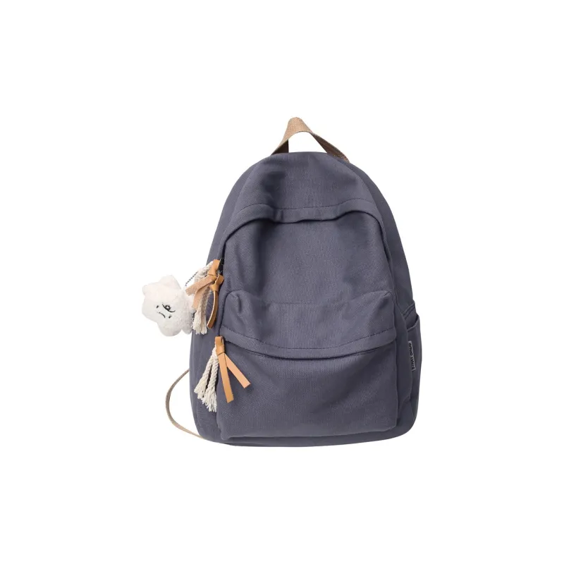 Deli Bear Canvas Backpack Regular Unisex Black/White/Yellow/Blue/Green-10