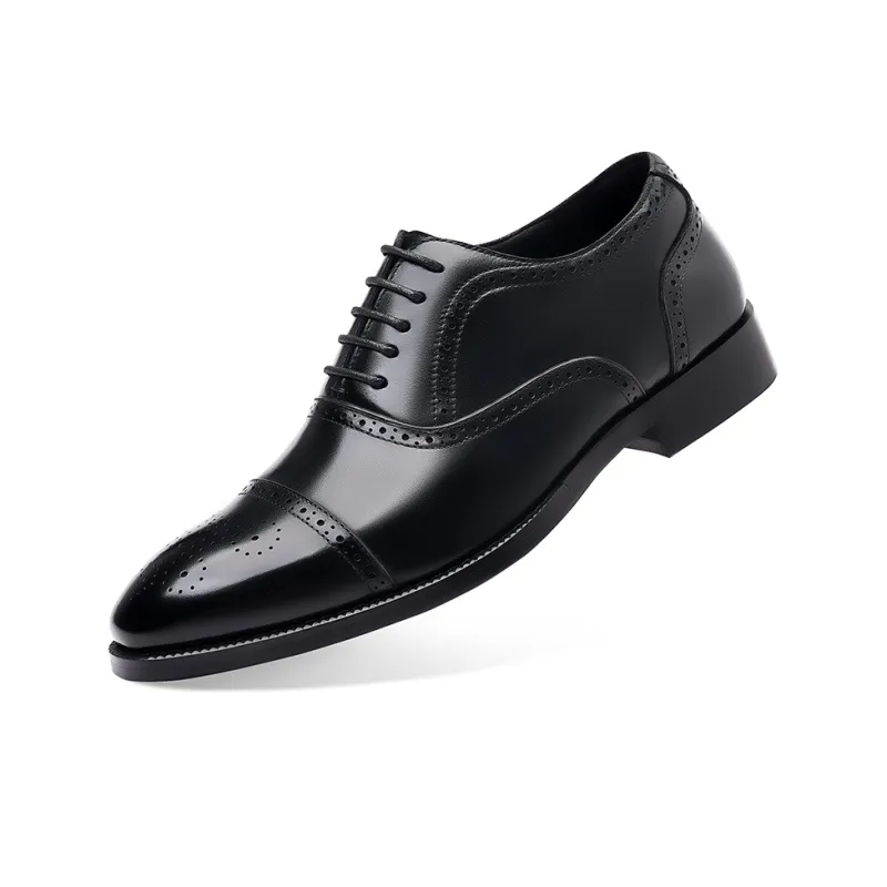 SHUPATE Dress Shoes Men Low Top Black/Brown-2