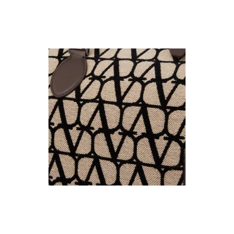 Valentino Leather With Fabric Travel Bags Shoulder Bag Crossbody Bag Handbag Men's Beige-6