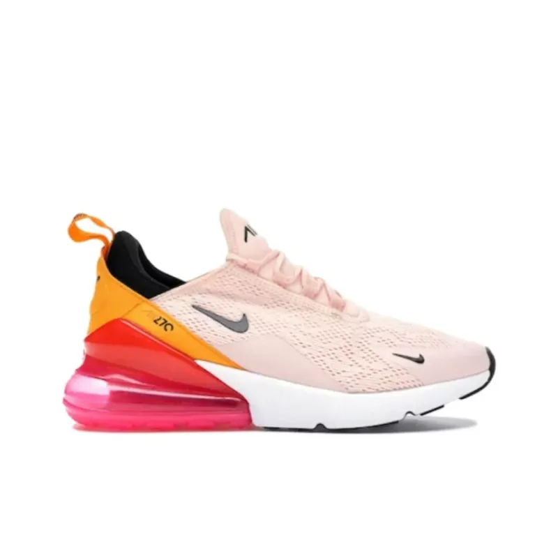 Nike Air Max 270 Cushioning Anti Slip And Wear Resistant Low Top Running Shoes Women's Pink-1