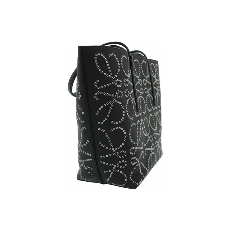 LOEWE Classic Cow Leather Tote Bag Shopping Bag Handbag Men's Black-2