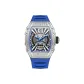 HBR993-White Case Blue Strap