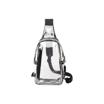 TINYAT PVC Sling Bag Crossbody Bag Shoulder Bag Small Size Unisex Transparent