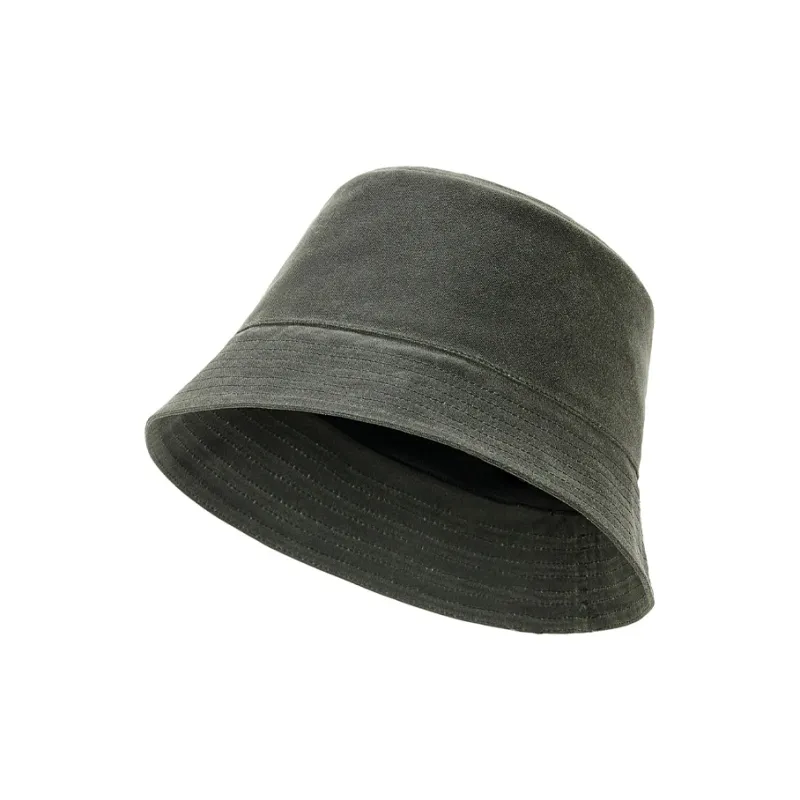 LOEWE Cotton Canvas Linen Bucket Hats Unisex Green-2