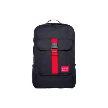 Manhattan Portage Nylon Backpack Unisex Black & Red