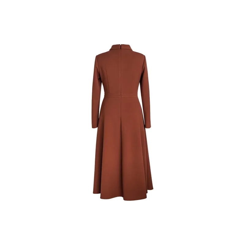 ROEYSHOUSE Long Sleeved Dresses Women's Caramel-1