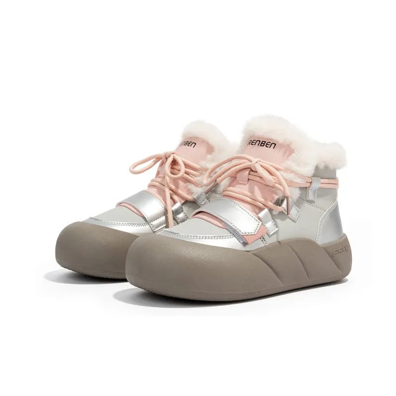 RENBEN Warm Height Increasing High-Top Casual Shoes Women's-2