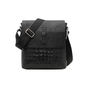 ALNI BITTON PU Commute Bag Shoulder Bag Crossbody Bag Regular Men's Black/Brown