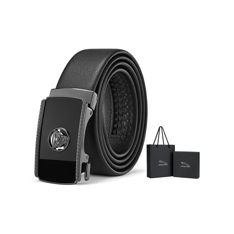 JAGUAR Belt Automatic Buckle Pants Belt Cow Leather New Arrival Casual Trendy Width  3.5cm Men's-1