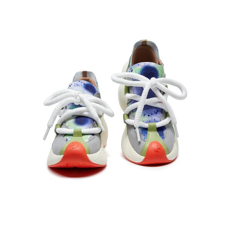 U.IN Painted Travel Shoes Bilbao A1 & A2 Artistic Collection Chunky Sneakers Women's-36