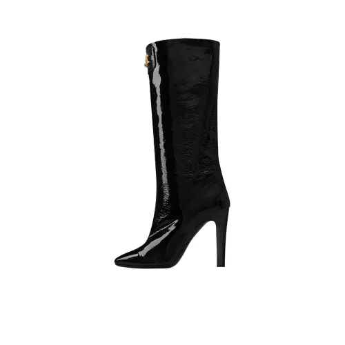 SAINT LAURENT Leather Knee-length Boots