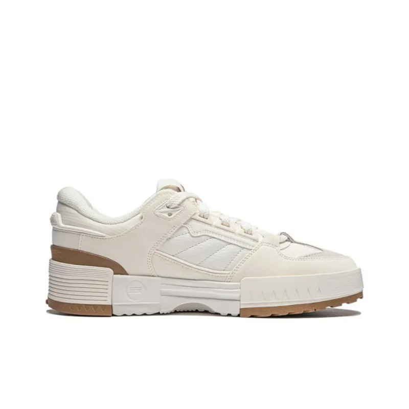 LiNing Lining Is Cushioning Wear Resistant Low Top Skateboard Shoes Men's Ivory-1