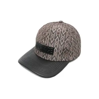 MACKAGE Lambskin Nylon Baseball Caps Men's Coffee