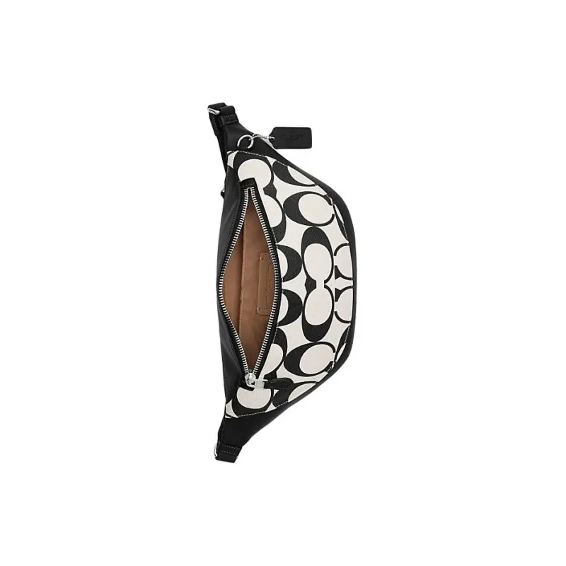 COACH Warren Cow Leather With PVC Fanny Pack Tubas Men's Chalk White & Black-2