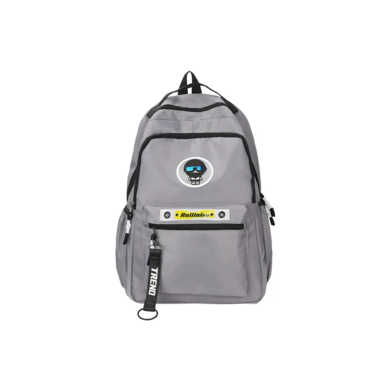 GEERDUN Nylon Backpack Regular Unisex Dark Gray/Black/Khaki/Light Gray/White-10